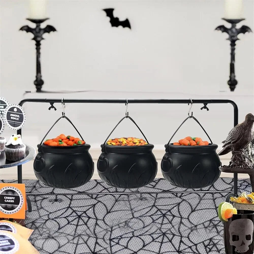 Candy Bowl Set Halloween Witch-Themed Plastic 3-Piece