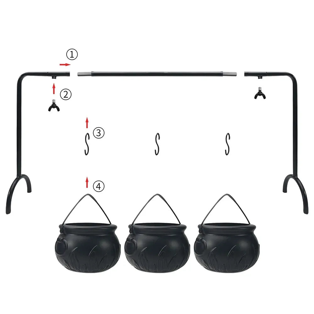 Candy Bowl Set Halloween Witch-Themed Plastic 3-Piece