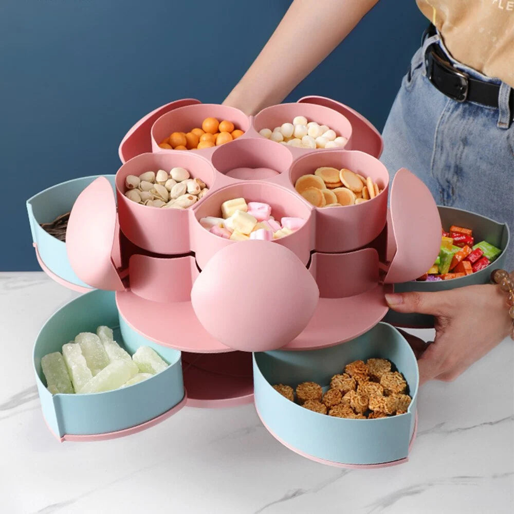 Candy & Snack Box Two-Layer Rotating Non-Slip Base