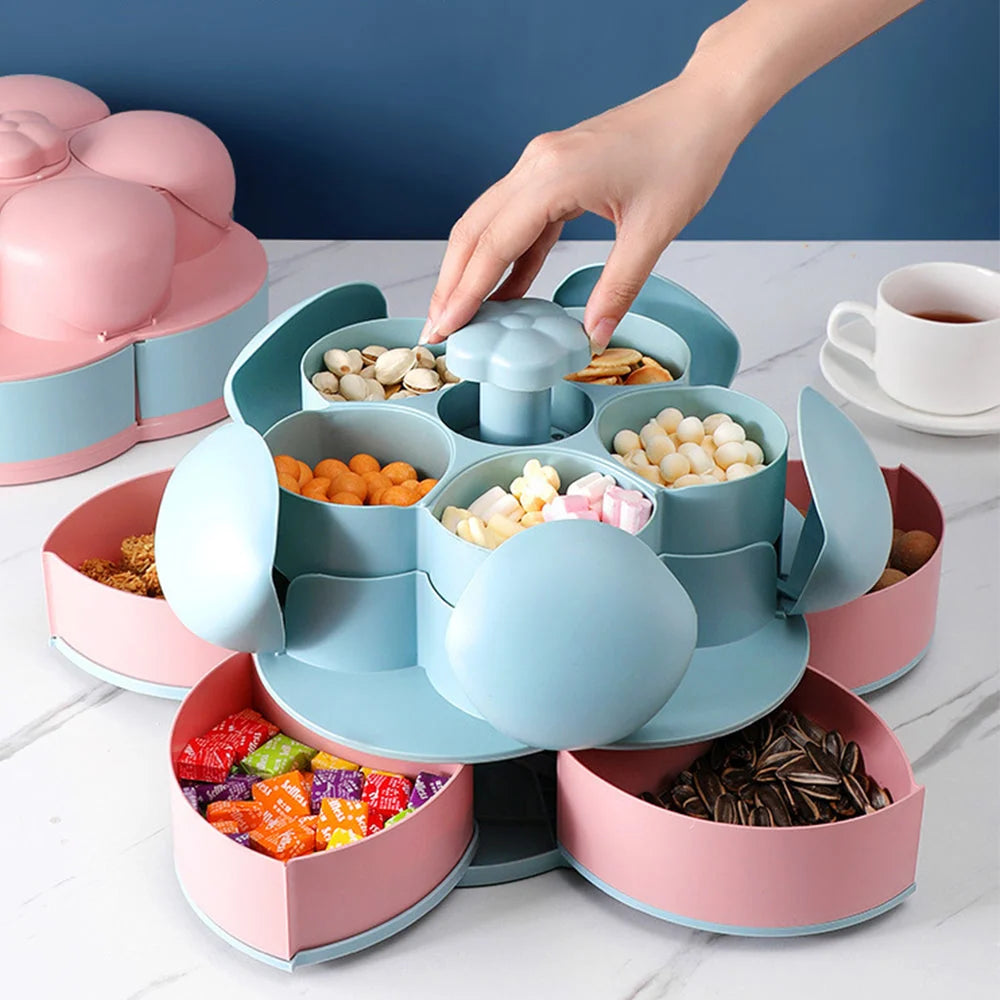 Candy & Snack Box Two-Layer Rotating Non-Slip Base