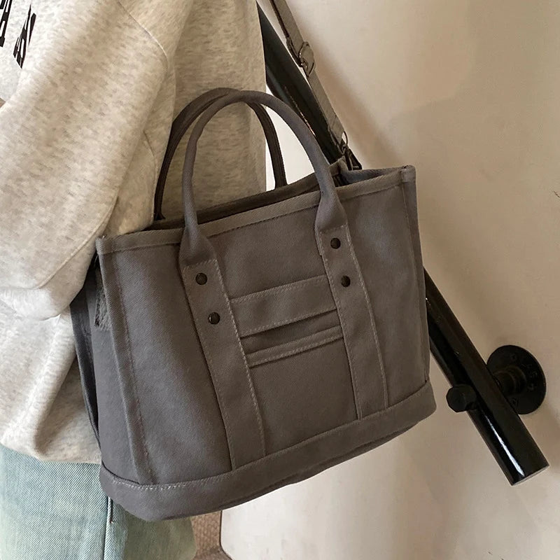Canvas Tote Bag Spacious Interior Adjustable Shoulder Strap