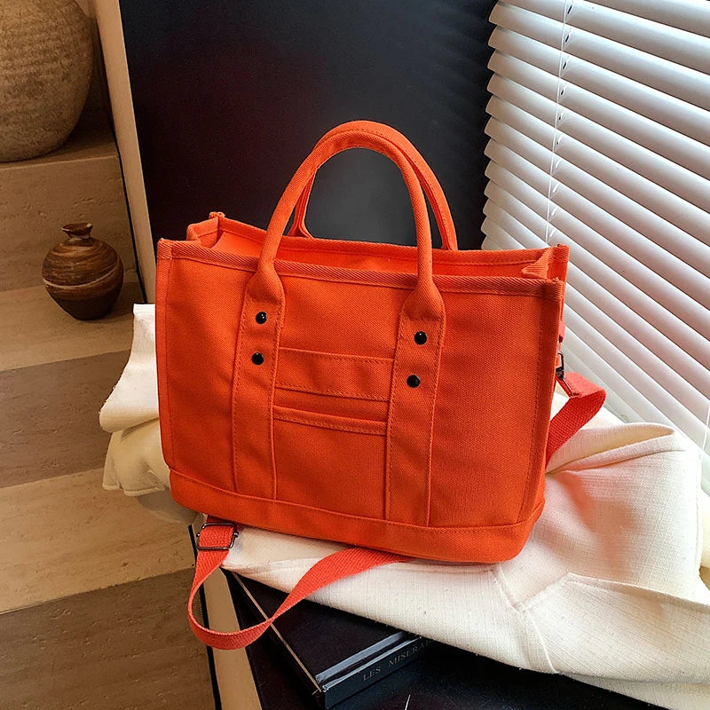 Canvas Tote Bag Spacious Interior Adjustable Shoulder Strap
