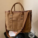 Canvas Tote Bag Spacious Interior Adjustable Shoulder Strap