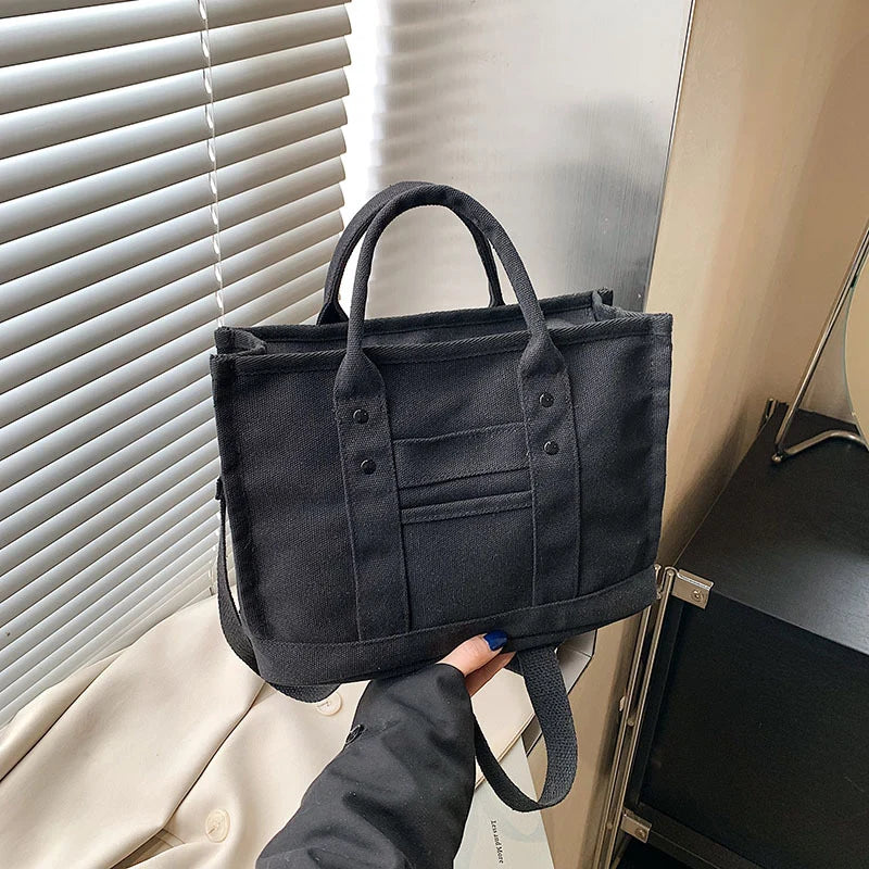 Canvas Tote Bag Spacious Interior Adjustable Shoulder Strap