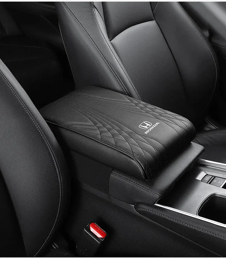Car Armrest Cushion Memory Foam Water-Resistant Faux Leather