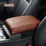 Car Armrest Cushion Memory Foam Water-Resistant Faux Leather