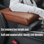 Car Armrest Cushion Memory Foam Water-Resistant Faux Leather