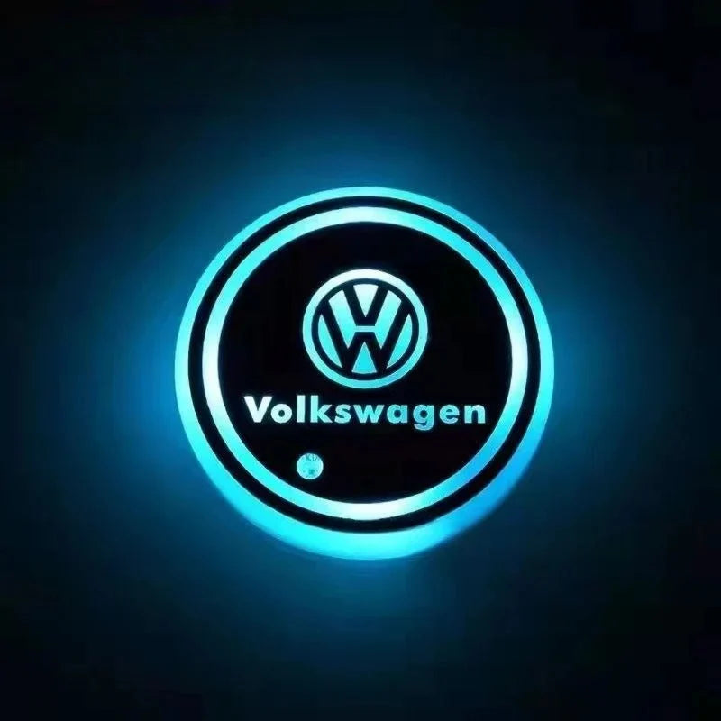 Car Coaster Set 2-Piece LED Motion-Activated USB-Rechargeable