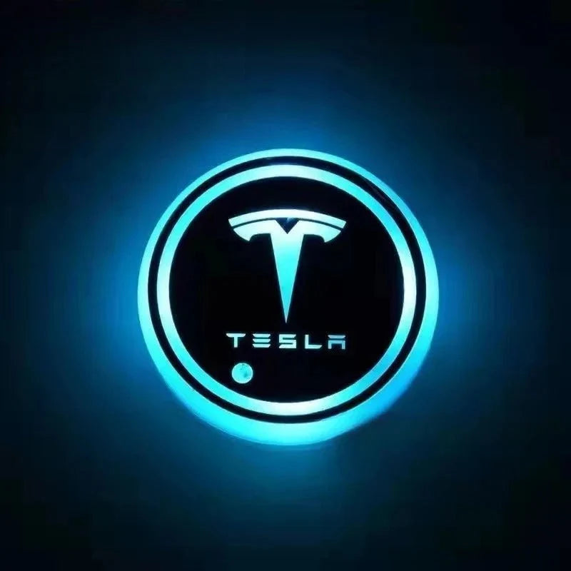 Car Coaster Set 2-Piece LED Motion-Activated USB-Rechargeable