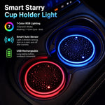 Car Coaster Set 2-Piece LED Motion-Activated USB-Rechargeable