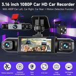 Car Dash Camera 4-Channel Infrared Night Vision Wi-Fi