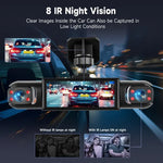 Car Dash Camera 4-Channel Infrared Night Vision Wi-Fi