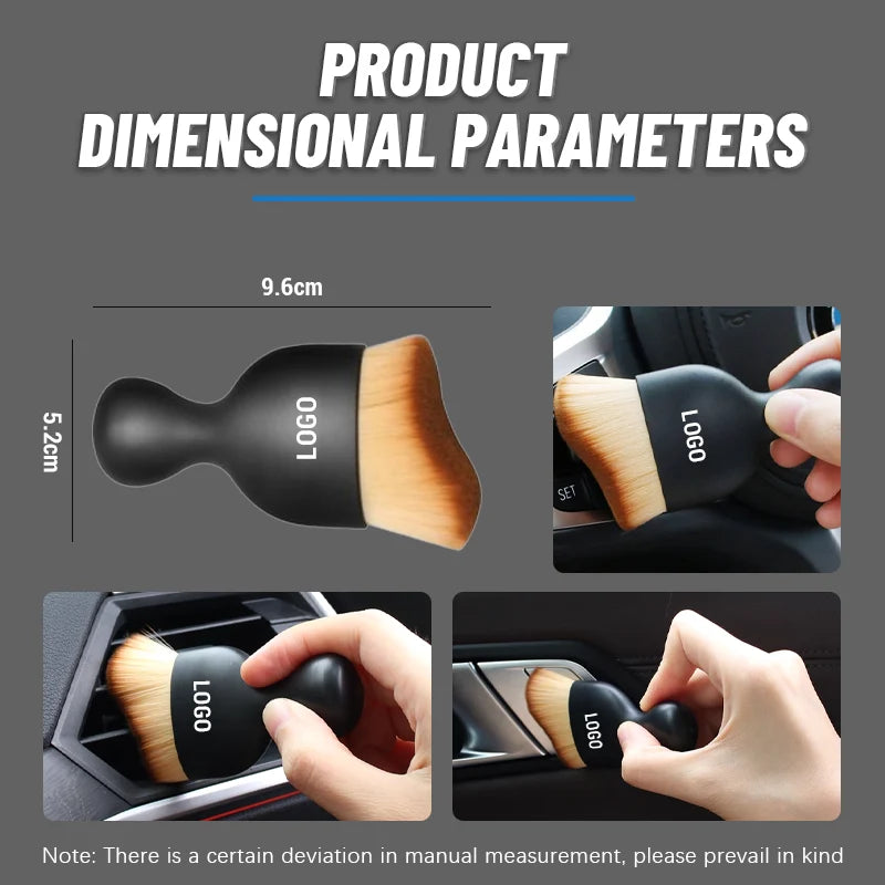 Car Detailing Brush Soft Bristles Non-Slip Grip Wet & Dry Use