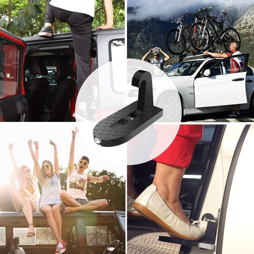 Car Door Step Foldable Non-Slip Silicone Pad Emergency Hammer