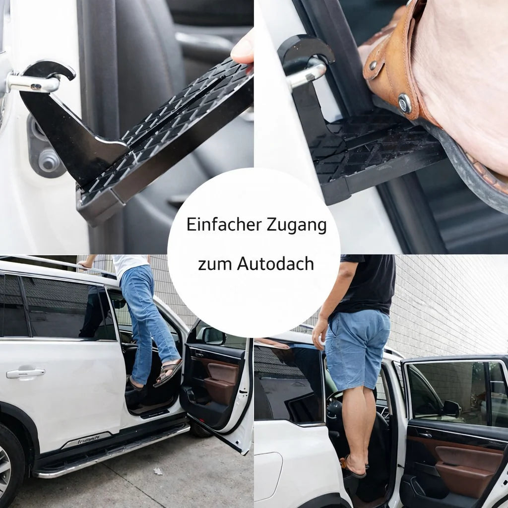 Car Door Step Foldable Non-Slip Silicone Pad Emergency Hammer