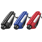 Car Emergency Hammer Steel Impact Tip Seatbelt Cutter Mountable