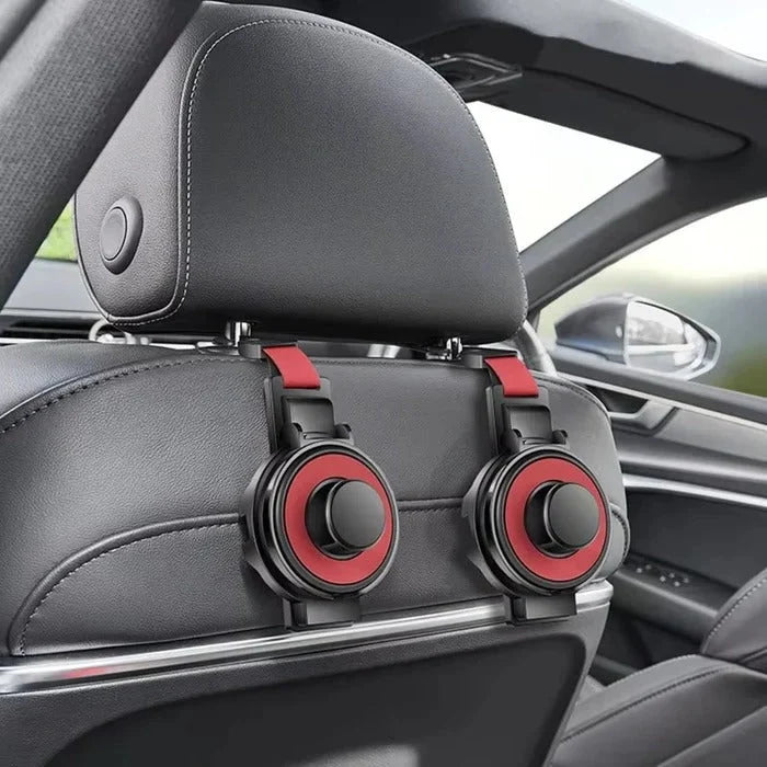 Car Headrest Hook 3-In-1 Tool-Free Universal
