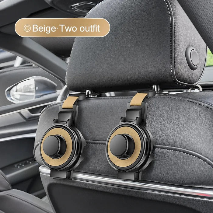 Car Headrest Hook 3-In-1 Tool-Free Universal