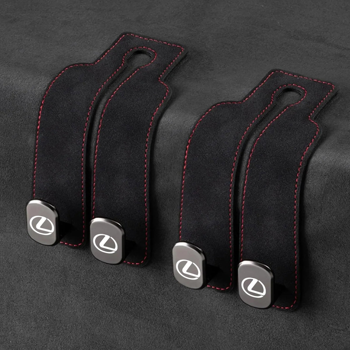 Car Headrest Hooks 2-Pack Rotating 30 lb Capacity