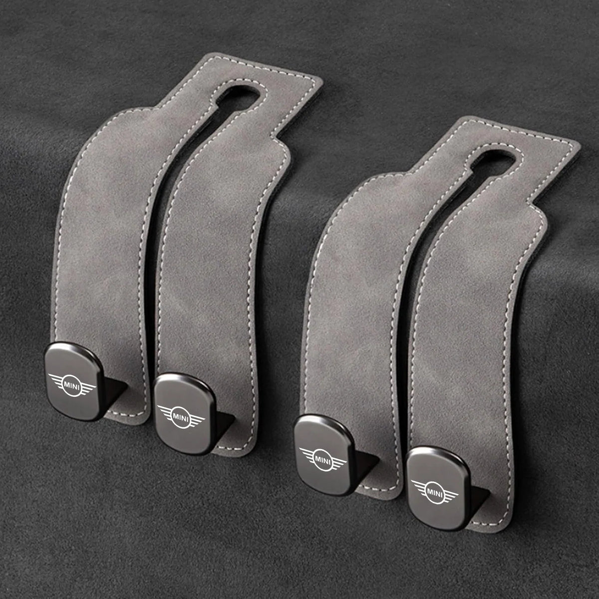 Car Headrest Hooks 2-Pack Rotating 30 lb Capacity