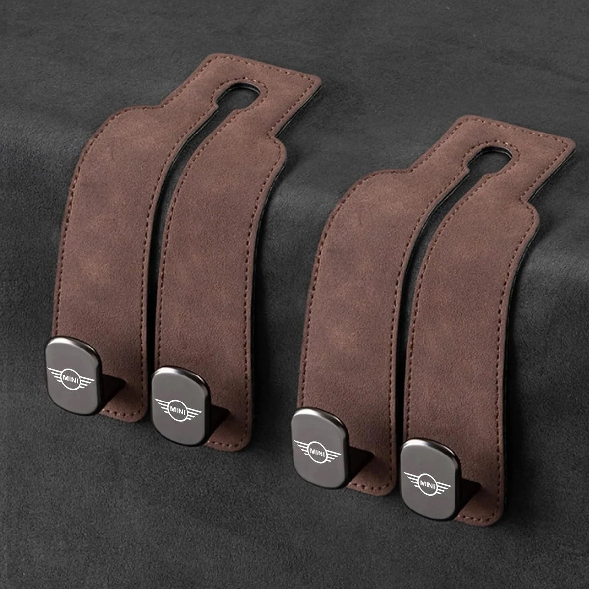 Car Headrest Hooks 2-Pack Rotating 30 lb Capacity
