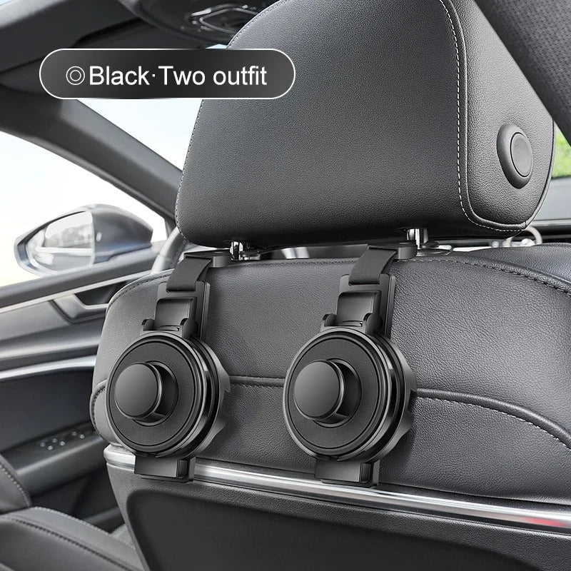 Car Headrest Organizer 3-in-1 Hook Cup & Phone Stand