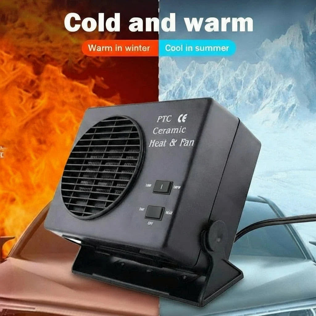 Car Heater Fan 12V Ceramic Thermostat-Regulated