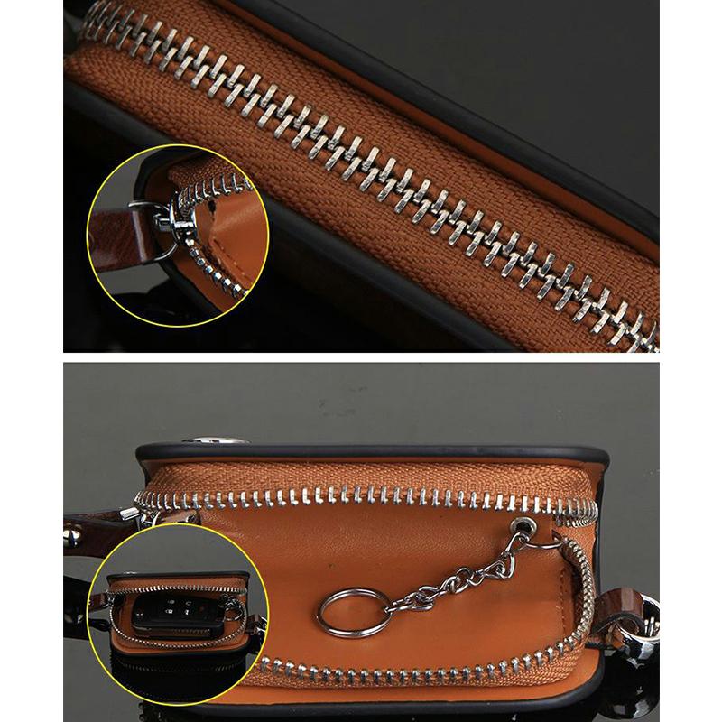 Car Key Pouch RFID-Blocking Dual Compartments