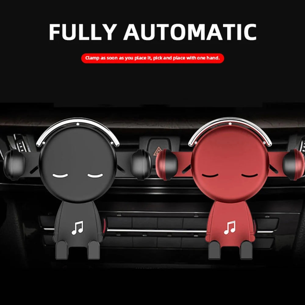 Car Phone Holder Gravity Clamp 360° Rotating One-Handed Operation