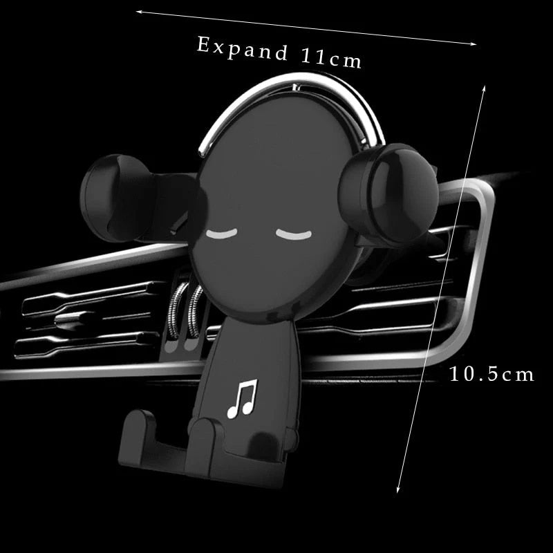 Car Phone Holder Gravity Clamp 360° Rotating One-Handed Operation