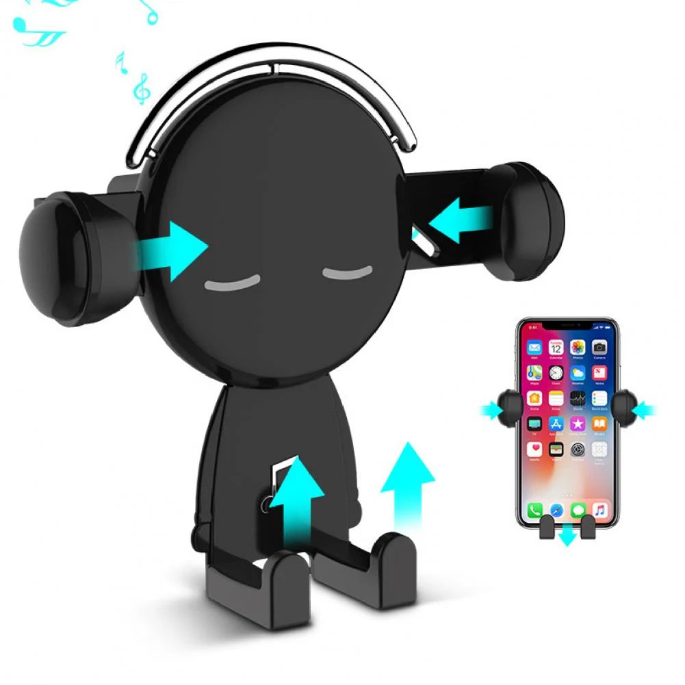 Car Phone Holder Gravity Clamp 360° Rotating One-Handed Operation