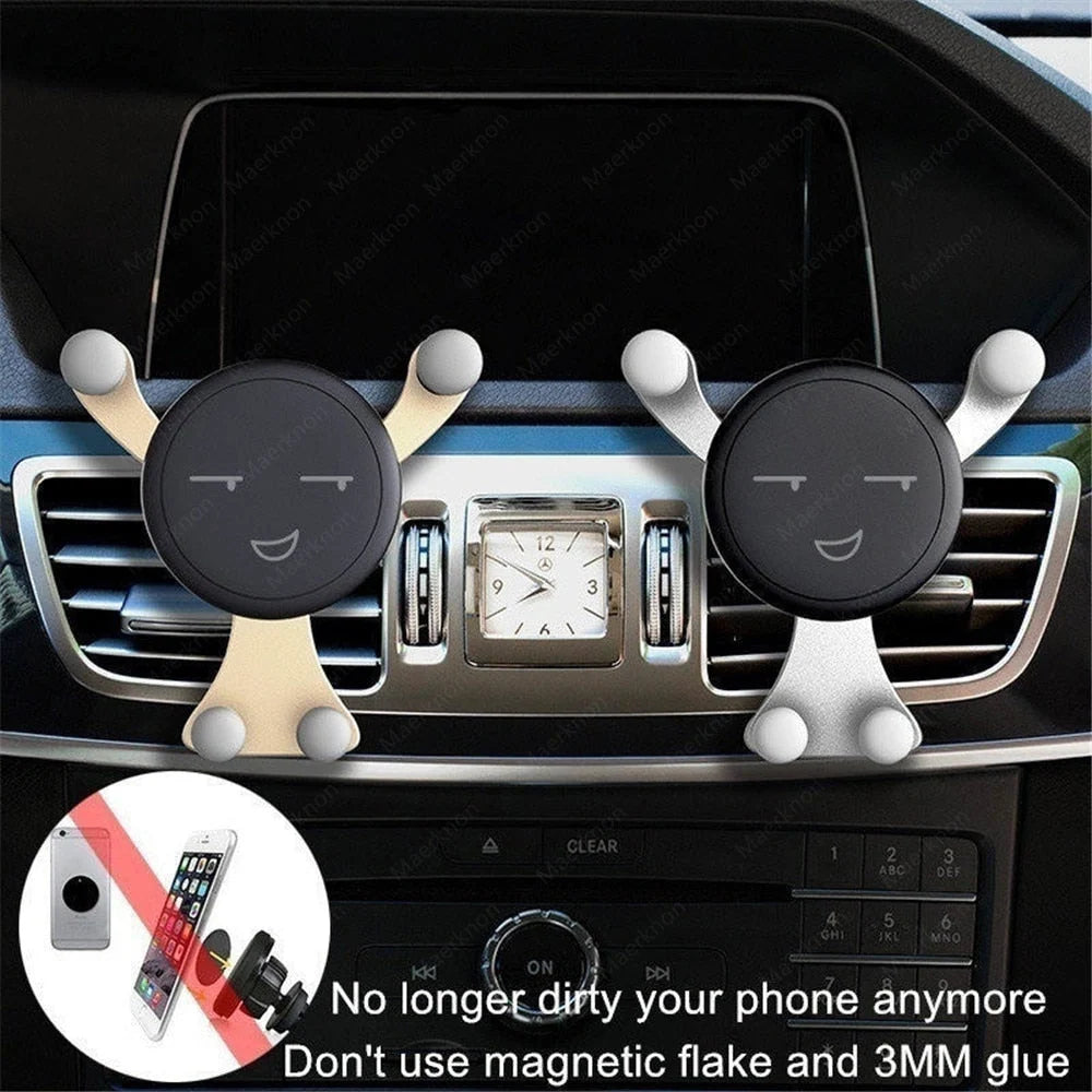 Car Phone Holder Gravity Support Air Vent Clip Hands-Free