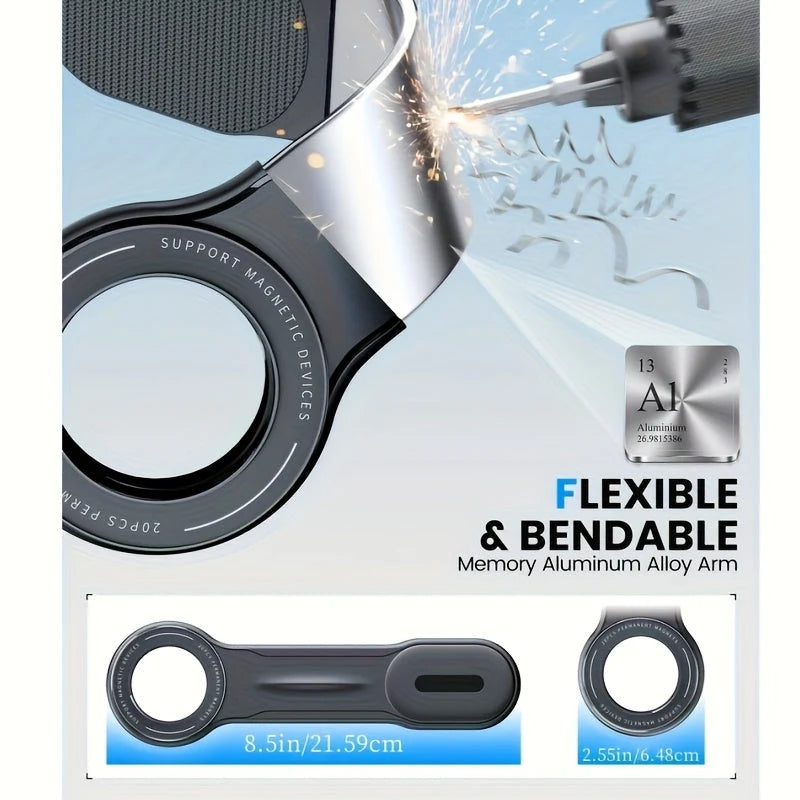 Car Phone Holder Magnetic Adjustable Arm Detachable Design