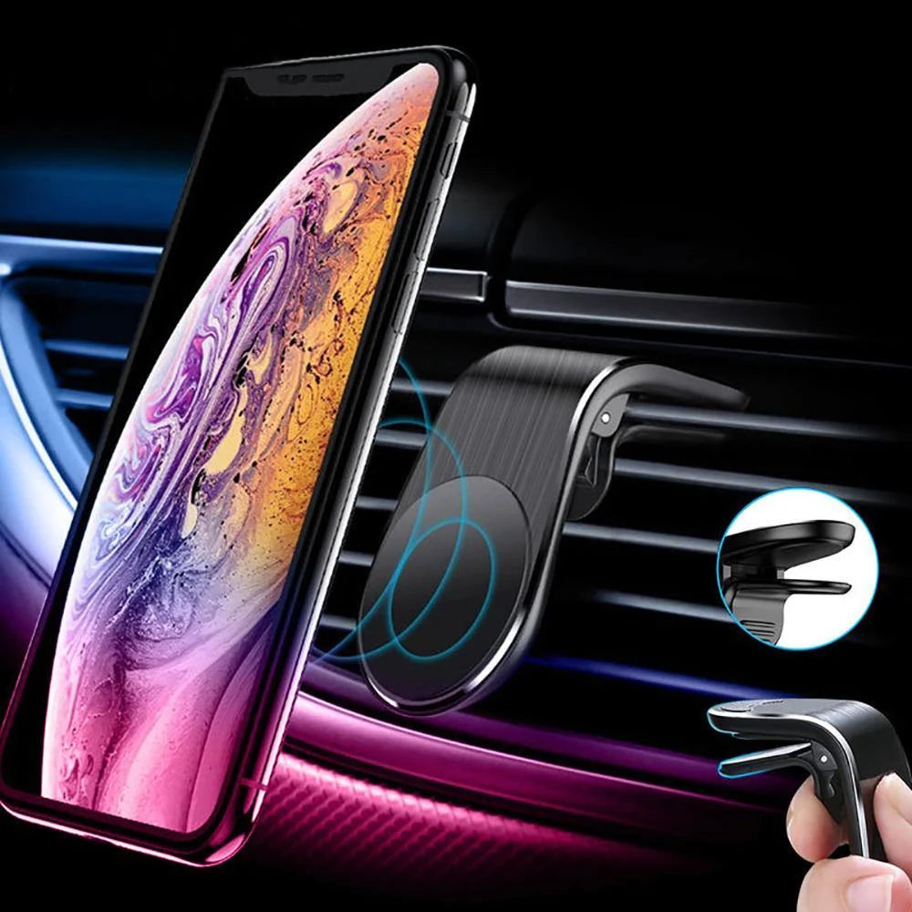 Car Phone Holder Magnetic Air Vent Mount Hands-Free Viewing