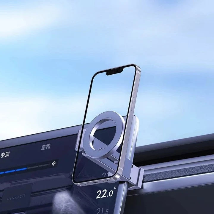 Car Phone Holder Magnetic Aluminum Alloy Universal Fit