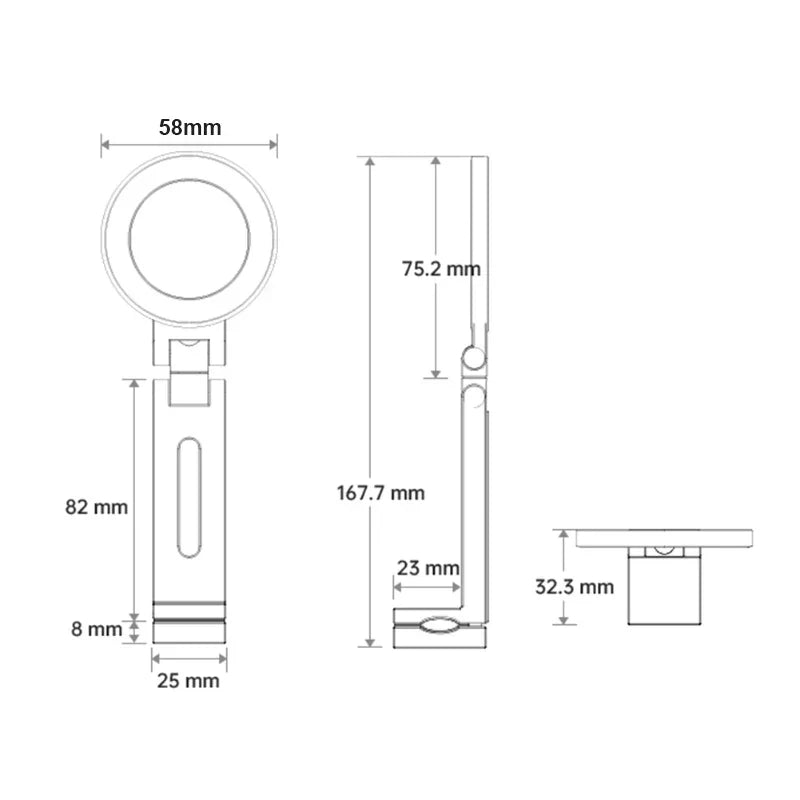Car Phone Holder Magnetic Aluminum Alloy Universal Fit