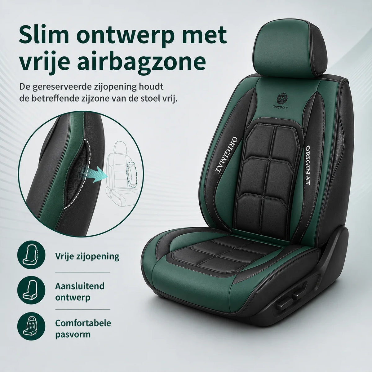 Car Seat Covers Quilted Airbag-Compatible Set of 11