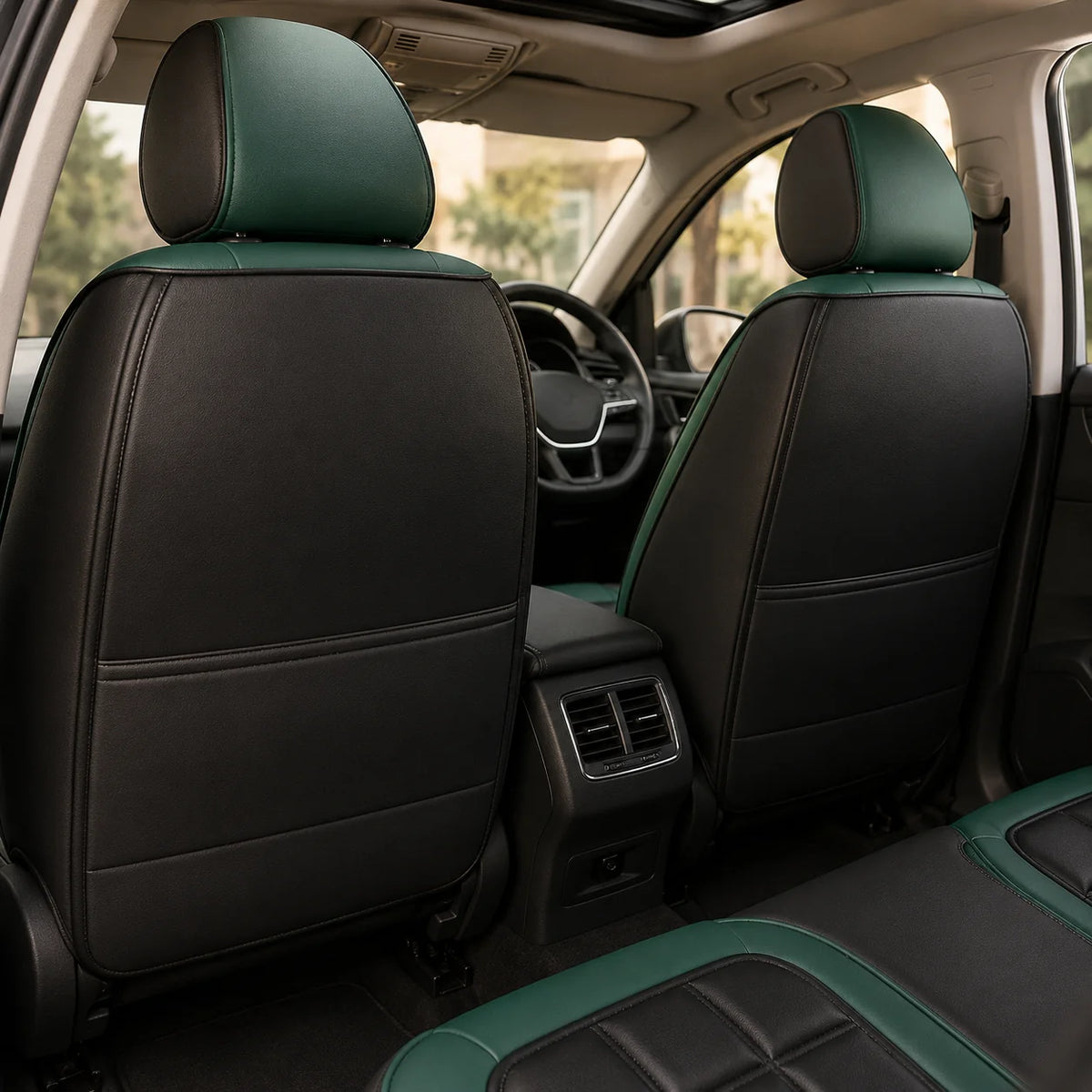 Car Seat Covers Quilted Airbag-Compatible Set of 11