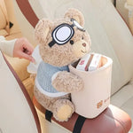 Car Tissue Organizer Plush Headrest & Console Mount