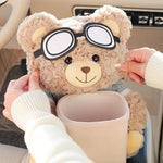 Car Tissue Organizer Plush Headrest & Console Mount