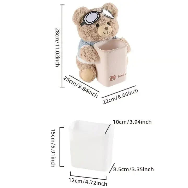 Car Tissue Organizer Plush Headrest & Console Mount