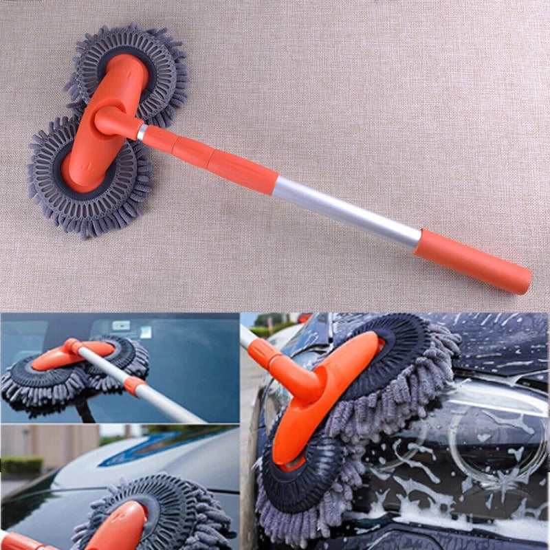 Car Wash Brush 360° Rotating Head & Detachable Handle