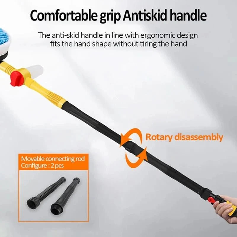Car Wash Brush Water-Powered 360° Rotation Soft Chenille