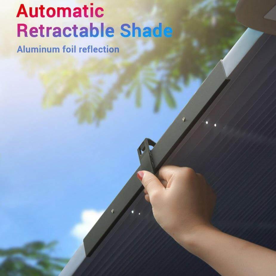 Car Windshield Sunshade Retractable UV Protection Reflective Aluminum Film