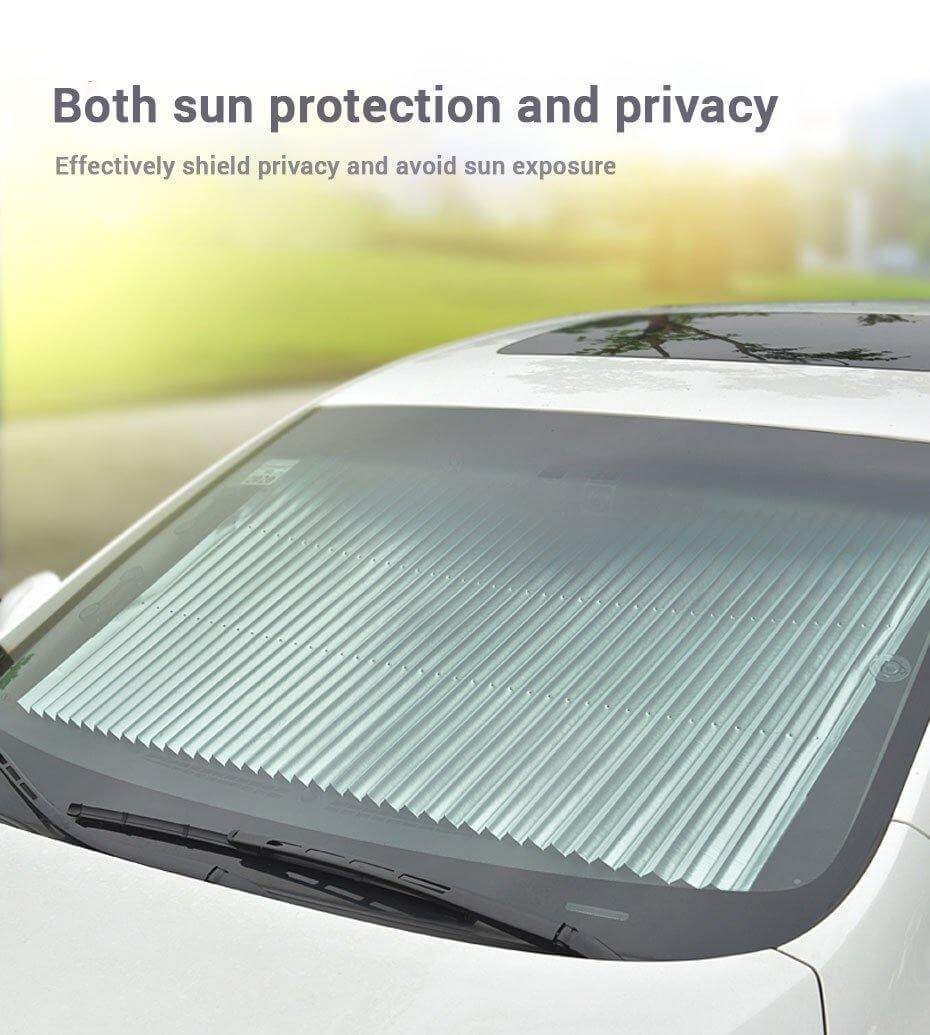 Car Windshield Sunshade Retractable UV Protection Reflective Aluminum Film