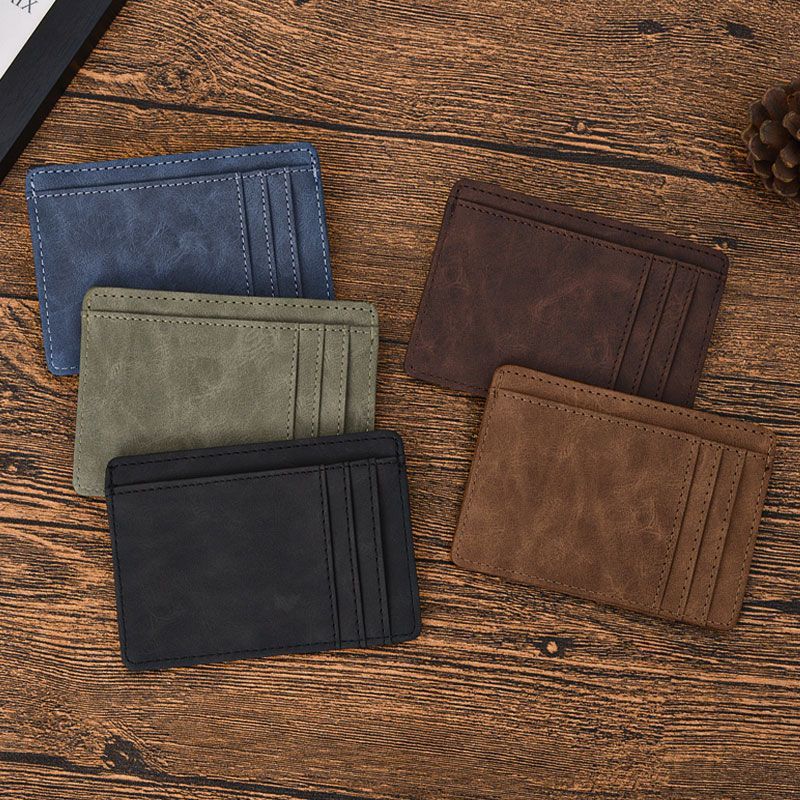 Card Holder Leather Slim Multiple Card Slots