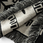 Cardigan 100% Cashmere Jacquard Knit Tassel Hem