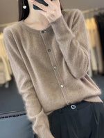 Cardigan Sweater Pure Mink Cashmere Lightweight Insulating Knit