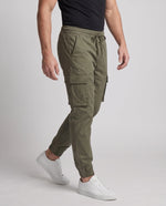Cargo Pants Elastic Waistband With Drawstring Side Pockets