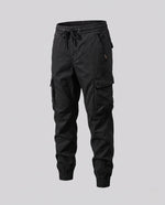 Cargo Pants Elastic Waistband With Drawstring Side Pockets